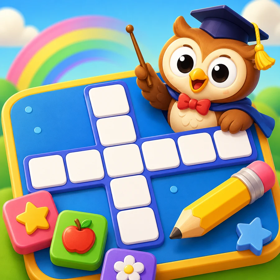 ภาพปกเกม ปริศนาอักษรไขว้สำหรับเด็ก