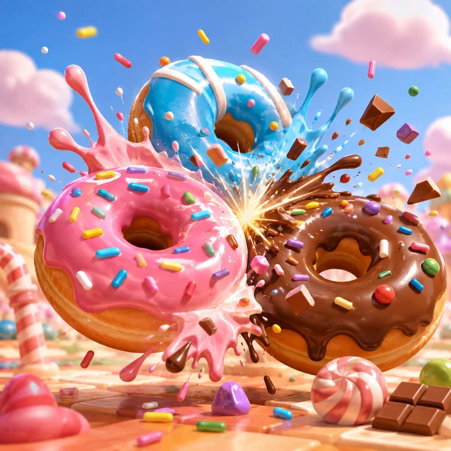 ภาพปกเกม ตำนานโดนัทถล่มทลาย