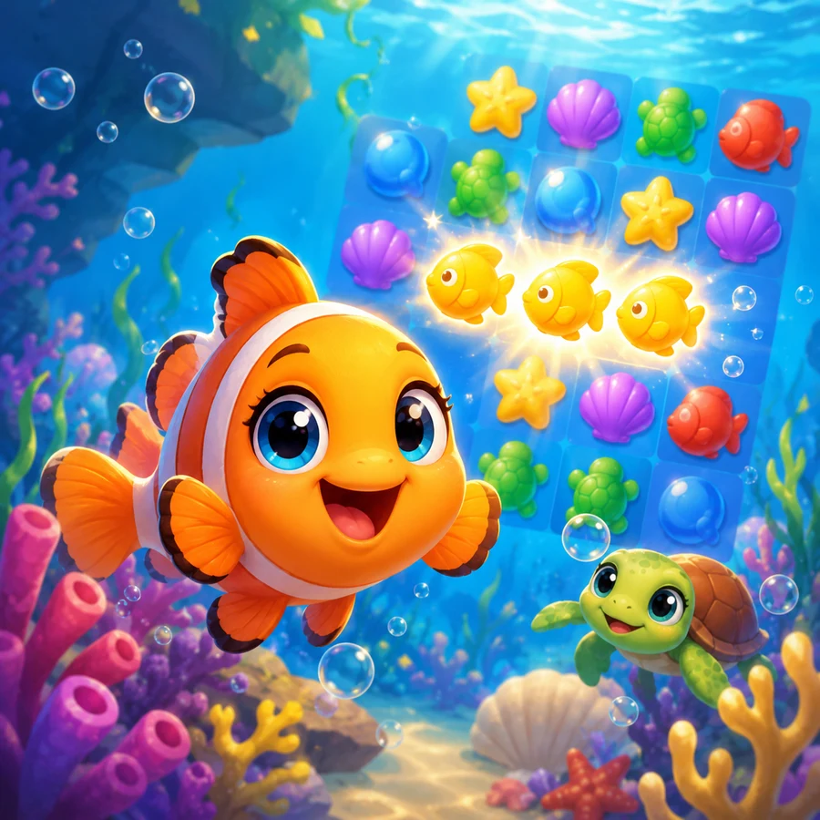 ภาพปกเกม จับคู่โลกใต้ทะเล 3